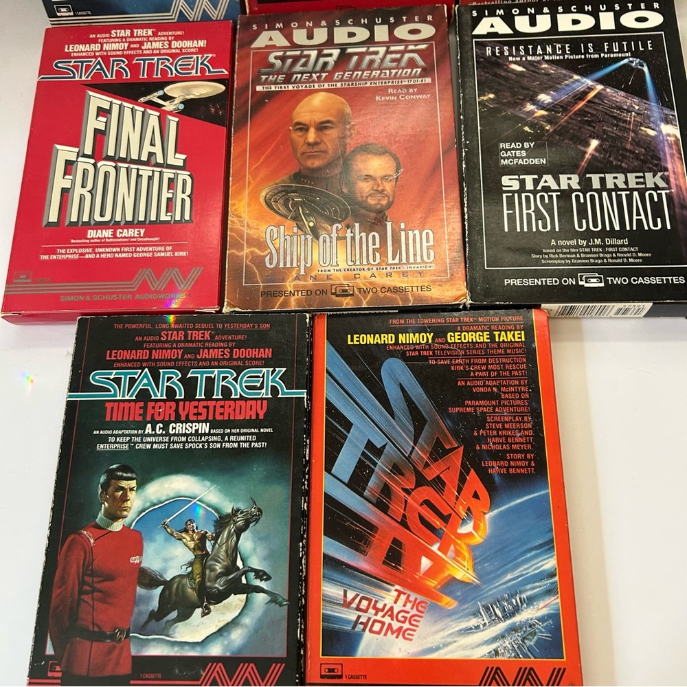 Lot of 8 Star Trek Audio Book Cassettes Simon & Schuster - Picture 4 of 4